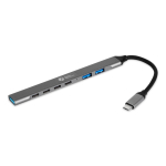 BakkerElkhuizen USB-C jaotur 7-&uuml;hes (3 x USB-A + 4 x USB-C)