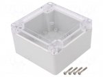 Enclosure: multipurpose | X: 105mm | Y: 105mm | Z: 60mm | ZP | light grey