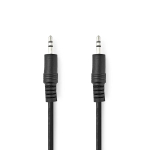 Stereo audio kabelis 3,5 mm spraudnis - 3,5 mm spraudnis 5,0 m melns