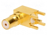 Socket | QMA | female | angled 90&deg; | 50&Omega; | THT | on PCBs | teflon