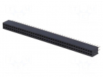 Socket | pin strips | female | PIN: 80 | straight | 1.27mm | THT | 2x40