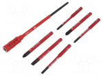 Kit: screwdriver bits | Pcs: 7 | insulated | 1kVAC | 75mm