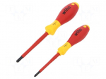 Kit: screwdrivers | Pcs: 2 | insulated | 1kVAC | Size: SL/PH1,SL/PH2