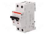 Circuit breaker | 400VAC | Inom: 10A | Poles: 2 | DIN | Charact: B | 10kA