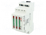 Module: voltage indicator | 3x230VAC | IP20 | DIN | 90x35x66mm