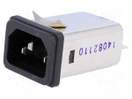 Connector: AC supply | socket | male | 6A | 250VAC | IEC 60320 | -25&divide;85&deg;C