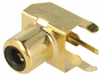 Socket | RCA | female | angled 90&deg; | THT | brass | tinned | on PCBs