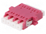 Connector: fiber optic | socket,coupler | quad,multi mode (MM) | LC