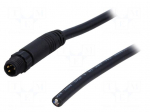 Connector: M8 | 1m | male | PIN: 4 | straight | plug | 3A | IP67 | 30V