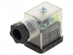 Connector: valve connector | plug | form B | 11mm | female | PIN: 3 | 24V