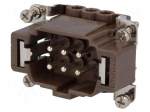 Connector: rectangular | male | 180 &deg;C | 6+PE | size 44.27 | 16A | 500V