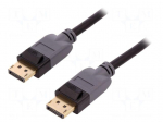 Cable | DisplayPort 1.3 | DisplayPort plug,both sides | 1.5m | black