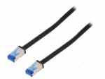 Patch cord | S/FTP | 6a | stranded | Cu | PE | black | 40m | 26AWG