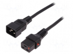 Cable | IEC C19 female,IEC C20 male | 2m | with IEC LOCK locking