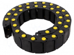 Cable chain | Series: Medium | Bend.rad: 80mm | L: 990mm | Colour: black