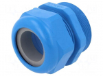 Cable gland | with long thread | M63 | 1,5 | IP68 | Mat: polyamide | blue