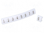 Markers for rail connectors | Label symbol: 1-10 | push-in | 5mm