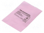 Protection bag | ESD | L: 152mm | W: 102mm | Thk: 75um | 100pcs | pink