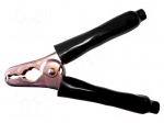 Crocodile clip | 400A | Grip capac: max.38mm | Overall len: 153mm