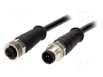 Cable: for sensors/automation | PIN: 5 | M12-M12 | 1m | plug | plug | 60V