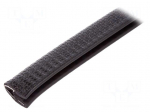 Hole and edge shield | PVC | L: 5m | black | H: 14mm | W: 10.5mm | -40&divide;90&deg;C