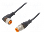Connection lead | PIN: 3 | 3m | plug | 4A | with LED indicators | IP67