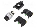 Switch: rotary | Stabl.pos: 3 | NO x2 | 22mm | black | IP65 | Pos: 3 | &Oslash;22mm