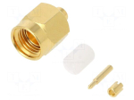 Connector: SMA | plug | male | coaxial | straight | 50&Omega; | soldering | PTFE