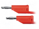 Test lead | 70VDC | 33VAC | 16A | banana plug 4mm,both sides | red