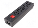 Connector: AC supply | splitter | 10A | 250VAC | C13 (F),C14 (E)