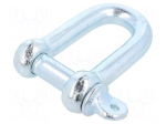 Dee shackle | steel | for rope | zinc | 20mm