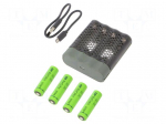 Charger: for rechargeable batteries | Ni-MH | Size: AA,AAA,R03,R6