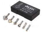 Countersink | high speed steel | Socket size: 6.3mm | 1/4" | 3pcs.