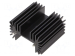 Heatsink: extruded | TO218,TO220,TO247 | black | L: 25mm | W: 42mm | R