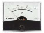 Voltmeter | on panel | 0&divide;30V | Class: 2.5 | 60x47mm