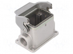 Enclosure for connectors: HDC | IP65 | angled | Type: EMC | aluminium