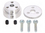 Bracket wheel | Kit: adapter,mounting screws | Shaft: D spring