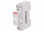 Contactor: 2-pole installation | 16A | 12VAC,12VDC | NO x2 | ESB