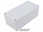 Enclosure: multipurpose | X: 80mm | Y: 160mm | Z: 60mm | ZP | ABS | gasket