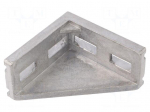 Angle bracket | for profiles | Width of the groove: 10mm | W: 38mm