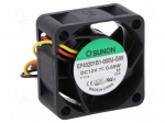 Fan: DC | axial | 12VDC | 40x40x20mm | 15.12m3/h | 26.5dBA | ball | 26AWG