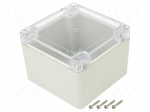Enclosure: multipurpose | X: 105mm | Y: 105mm | Z: 75mm | ZP | light grey