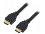 Cable | HDMI plug,both sides | PVC | Len: 5m | black | Core: Cu