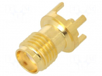 Connector: SMA | socket | female | straight | 50&Omega; | THT | on PCBs | PTFE