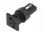 Fuse holder | 5x20mm | 250V | on panel | black | UL94V-0 | polyester