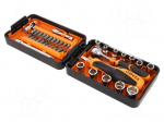 Wrench-set | 6-angles,socket spanner | 1/4" | 39pcs.
