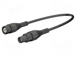 Test lead | BNC socket,BNC plug | Len: 2m | black | Z: 50&Omega; | brass