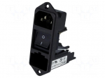 Connector: AC supply | socket | male | 10A | 250VAC | C14 (E) | KD