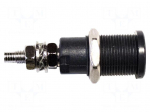 Laboratory connector: 4mm banana | socket | 600V,1kV | 45A | black