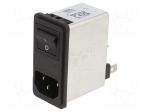 Connector: AC supply | socket | male | power supply | Inom: 4A | 250VAC